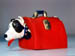Dog in satchel