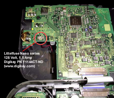 Closeup of fuse