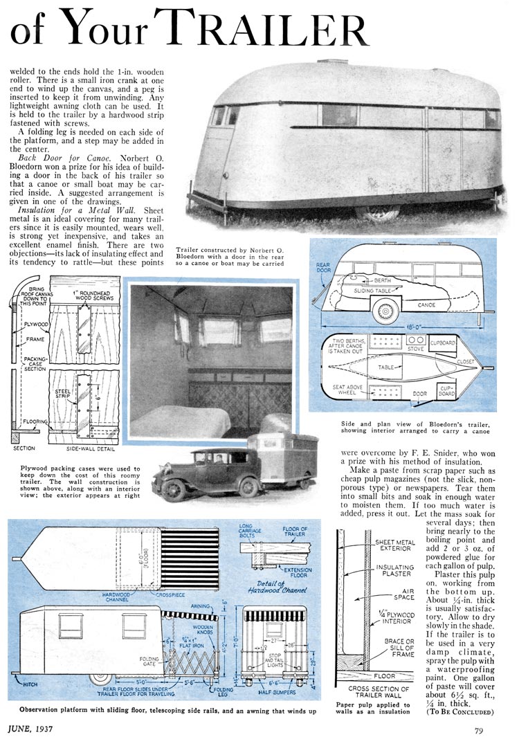 1937 trailer plans page 5