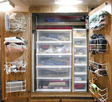 Wire shelves