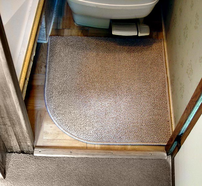 Improving Gertie The Bathroom, How To Cut A Bathroom Rug Fit
